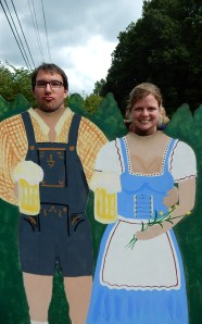 Strong man and beautiful wife